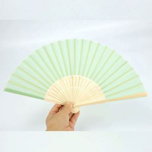 Portable Bamboo Folding Fan with Floral <b>Pattern</b> Carved and Painted Folk Art Design for Parties and Promotions - Product Image 4