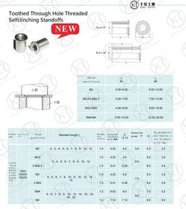 أو/3.5M 3/M5/غير القابل للصدأ مسمار لحام مسنن من خلال ثقب مترابطة مواجهات ذاتية - Product Image 6