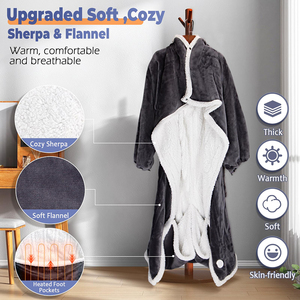<span class=keywords><strong>Couverture</strong></span> <span class=keywords><strong>chauffante</strong></span> portable en polaire sherpa, chauffage rapide, arrêt automatique, <span class=keywords><strong>couverture</strong></span> <span class=keywords><strong>chauffante</strong></span> électrique pour l'hiver, intérieur et extérieur - Product Image 4