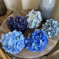 Usine En Gros Bleu Hortensia Fleur Artificielle Tige Unique Boule Forme pour Hôtel Décor Graduation ou Halloween Occasions