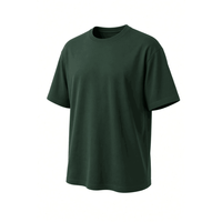 T-shirt en jersey de coton à manches courtes et col rond pour homme, couleur unie, coupe classique, décontracté, respirant, 230g, tricoté de haute qualité, personnalisable sur le devant