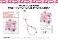 Kit de fabrication de bracelet de téléphone DIY avec perles, ensemble de fabrication de lanières de téléphone multifonctionnelles faites à la main pour enfants, jouet de bricolage de bijoux pour filles