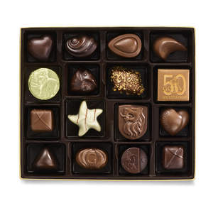 Emballage de Collection de chocolat doré imprimé personnalisé, boîte cadeau de bonbons avec Inserts - Product Image 5