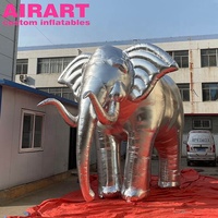 Accessoires en forme d'animaux mignons pour fête thème cirque, ballon d'éléphant gonflable pour la vente, mascotte