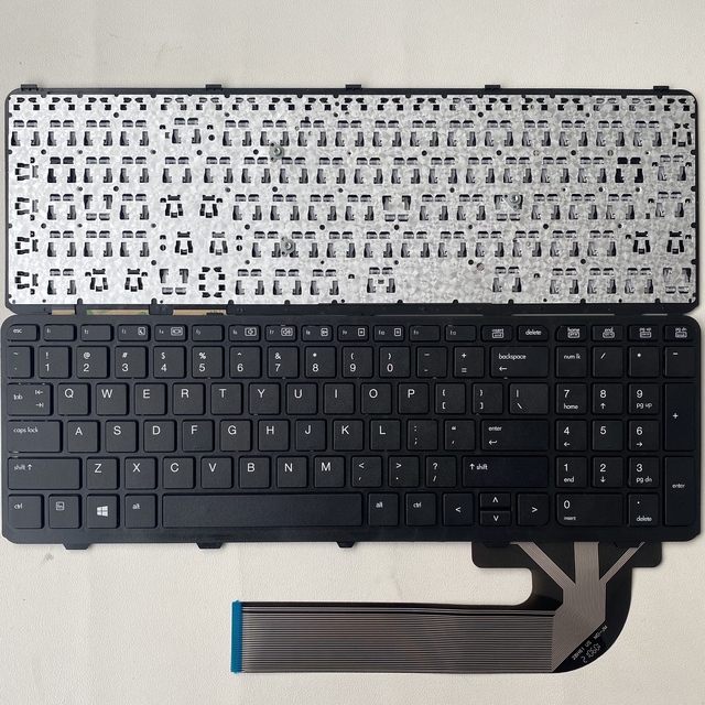 New US Laptop Keyboard for Probook 450 G0/G1/G2/455 G1 with Frame USB/PS/2 Interface LED Backlit