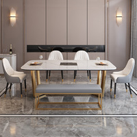 Table à manger télescopique nordique multifonctionnelle en bambou, luxe léger, ovale, 4 à 8 places