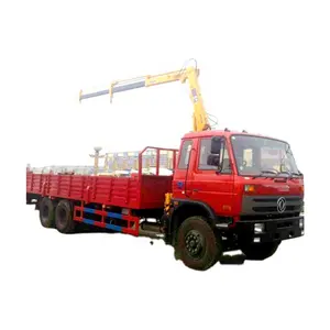 China supplier 12 truck with crane Ton straight-arm truck-mounted crane Construction machine pickup car crane