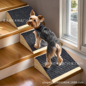Dog Ramp Pine <b>Wood</b> 30x26x10.4cm Low Angle Pet Stair For Small Cats - Product Image 2