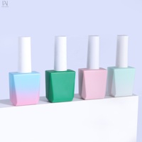 2026 Fantastique Flacon en verre vide 10ml 12ml pour vernis à ongles et gel UV, avec dégradé, logo personnalisé OEM, avec bouchons et pinceaux
