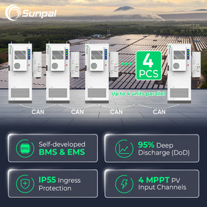 Gabinete Solar para Exteriores Sunpal IP55 de 64kwh, 50KW, 40KW, Sistema Solar Híbrido Todo en Uno - Product Image 2