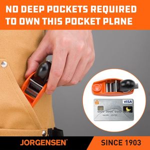 JORGENSEN Mini <b>Wood</b> Planer Hand for Woodworking, <b>Block</b> Plane, Small Plane Trimming, Planing, Craft - Product Image 5