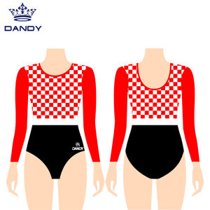 <span class=keywords><strong>Justaucorps</strong></span> de base de groupe d'équipe personnalisé style <span class=keywords><strong>rouge</strong></span> <span class=keywords><strong>classique</strong></span> pour la <span class=keywords><strong>danse</strong></span>, la gymnastique et le ballet bodysuits serrés - Product Image 4