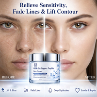 Crème au cuivre GHK-Cu à étiquette privée GMP/ISO/MSDS, acide hyaluronique et céramide, hydratant tout-en-un, anti-âge