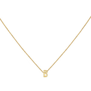 Collier avec initiale anglaise plaqué or 18 carats en alliage de zinc, pendentif minimaliste, chaîne de clavicule pour femme, à porter au quotidien, cadeau - Product Image 2
