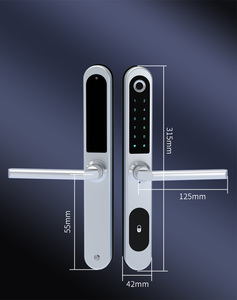 Serrure de porte intelligente numérique pour la maison, avec empreinte digitale, porte en aluminium, serrures de porte en métal, serrure intelligente verticale, reconnaissance faciale - Product Image 3