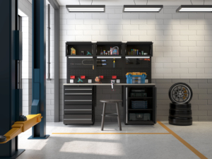 Nouveau design Armoires à outils combinées de stockage de garage Établi en métal pour atelier robuste Armoire de poste de travail de garage - Product Image 4