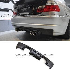 Pour BMW E46 M3 CSL GTS V Type, lèvre de pare-chocs arrière en carbone, diffuseur, ailerons, spoiler, ailettes latérales, séparateur - Product Image 4