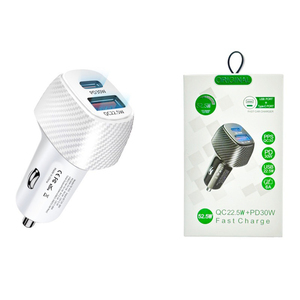 D2932 Incarcator Auto Rapid <span class=keywords><strong>Doua</strong></span> Porturi 52.5W, Power Delivery Type-C 30W, Chargeur rapide USB 3.1 22.5Wf chargeur de <span class=keywords><strong>voiture</strong></span> à charge rapide - Product Image 4