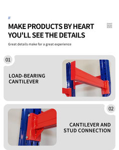 भारी भार हटाने योग्य संक्षारण संरक्षण पाइप स्टॉपर धातु कैंटिलीवर भंडारण रैक - Product Image 2