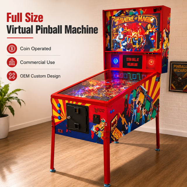 Commercial Full Size Virtual Pinball Machine Coin Operated Digital Arcade Game Machine for Game Center