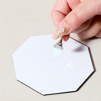 Plateau d'entraînement pour ongles minimaliste en métal (carré/octogonal/rond), support magnétique portable pour présentation d'ongles, porte-pointes d'ongles