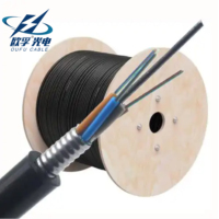 Câble à fibres optiques blindé OUFU GYTA à tube lâche, 24 cœurs, monomode, pour extérieur, enterré directement