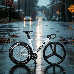 Vélo à pignon fixe gris F15, cadre en alliage d'aluminium de 28 pouces, vélo de route léger pour la conduite urbaine - Product Image 2