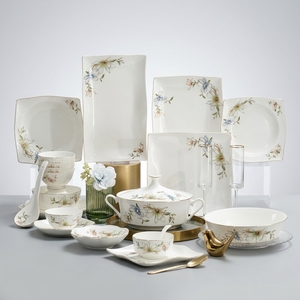 Service <span class=keywords><strong>de</strong></span> table européen en porcelaine fine <span class=keywords><strong>de</strong></span> style Sèvres, écologique, avec baguettes fines pour usage domestique - Product Image 1