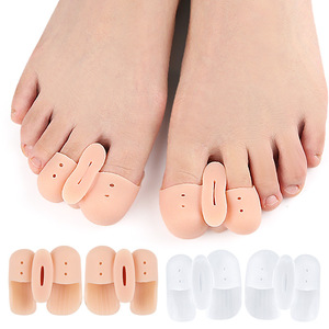 Séparateurs d'orteils en <span class=keywords><strong>silicone</strong></span> souples anti-abrasion, protège-orteils <span class=keywords><strong>pour</strong></span> <span class=keywords><strong>hallux</strong></span> <span class=keywords><strong>valgus</strong></span> et correction des orteils superposés - Product Image 1