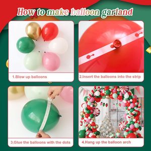 Bestselling Red Green Pink Latex <b>Balloons</b> <b>Arch</b> Set Decorations Candy Cane Indoor Xmas Party Backdrop Ornaments - Product Image 6