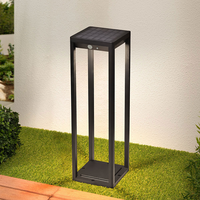 Détecteur de mouvement moderne en aluminium Ip44 pour les parcs de jardins extérieurs Lampes de pelouse à led solaires