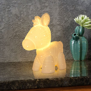 कारखाने गर्म बिक्री पशु प्यारा रात प्रकाश घर सजावट के इनडोर बेडसाइड सजावट पशु कावाई सिरेमिक लैंप - Product Image 3