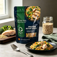 Personnalisé Recyclable 121 ° Sachets souples C pour emballage, sachets rétortables haute barrière pour plats préparés, emballage pour riz, nouilles, pâtes