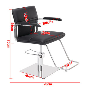 Chaise de coiffure professionnelle de luxe noire pour salon de beauté, mobilier de salon de coiffure, chaises de barbier pour barbershop, vente en gros - Product Image 3