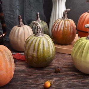 New KANGNING Brand Superior Quality Artificial Foam Pumpkin Decoration Rustic Old Style Fake Pumpkin Props Farmhouse Halloween - Product Image 1