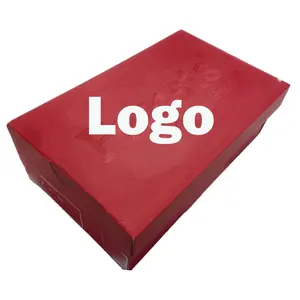 Logo kustom pabrik kotak kemasan kotak kertas pengiriman pakaian sepatu hadiah bergelombang keras dapat dilipat