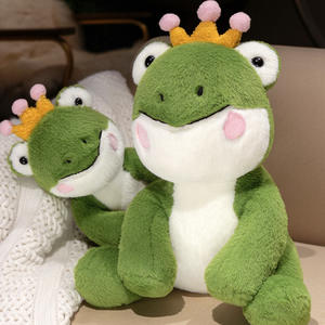 Rana recién llegada juguetes de animales de peluche suave algodón Rana Príncipe niños lindo Regalo de Cumpleaños niño niña bebé - Product Image 4