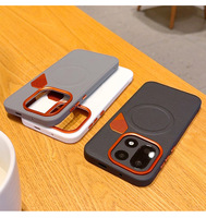 Étui de protection magnétique en cuir PU mat avec protection d'objectif en métal, antichoc, pour OnePlus 15 / 13T, compatible avec la recharge sans fil 5G
