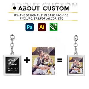 Llavero de Metal con Diseño Creativo Personalizado, Llavero con Marco de Fotos, Llavero para Parejas, Pequeño Regalo Conmemorativo - Product Image 2