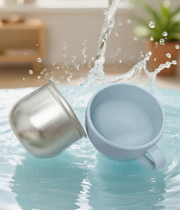Vaso de Agua Infantil de Acero Inoxidable 304 de Grado Alimenticio con Interior de Silicona, Asa Antideslizante, No Tóxico e Inodoro para la Bebida Diaria de Niños Pequeños - Product Image 5