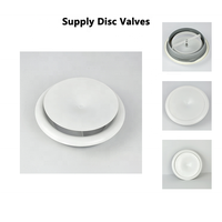 Diffuseur de ventilation manuel réglable pour conduit rond de plafond en acier pour CVC moderne