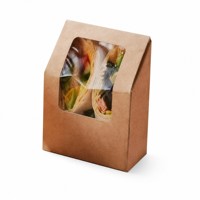 Conteneur en carton biodégradable, imperméable, portable, jetable, avec fermeture magnétique, pour la restauration rapide à emporter, bougie, respectueux de l'environnement