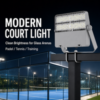 Projecteur LED de stade 100W IP66 AC85-265V 18000lm à deux modules pour terrains de sport extérieurs