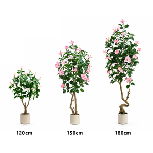 ดอกชบาประดิษฐ์ทำจากพลาสติกเป็นมิตรต่อสิ่งแวดล้อม - Product Image 5