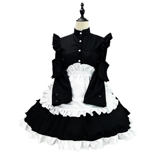 Maid Costume Black Polyester Cosplay Outfit For Anime Role Play - Product Image 5