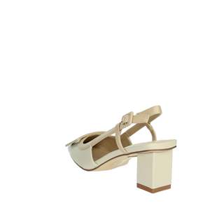 Sandali con Tacco Laura Biagiotti da Donna, Modello Slingback, Beige 8989, Punta Quadrata, Tacco Largo - Product Image 2