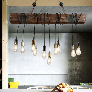 Retro luci Led <span class=keywords><strong>Vintage</strong></span> Loft Bar lampada <span class=keywords><strong>a</strong></span> <span class=keywords><strong>sospensione</strong></span> in legno per Bar Bar <span class=keywords><strong>sospensione</strong></span> - Product Image 6