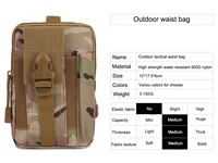 Sac banane de course pour activités de plein air, sacoche tactique Molle camouflage pour téléphone portable