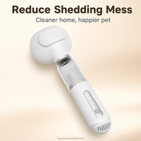 Aspirateur silencieux pour toilettage de chats et chiens avec 4 buses interchangeables pour l'entretien quotidien du pelage des animaux de compagnie, compatible OEM/ODM