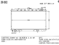 Pièces automobiles JD 28022, radiateurs de rechange pour SUNNY 2002 MT, radiateur 21460-6M200 21410-4M400, radiateur refroidi par eau
